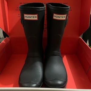 Original Short Back Adjustable Rain Boots in Black